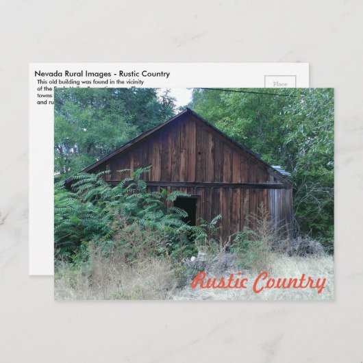 Rustikale Postkarte (Vorne/Hinten)