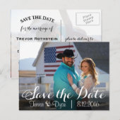 Rustikale Postkarte Save the Date (Vorne/Hinten)