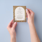 Rustikale POTLUCK-Hochzeitsempfehlung einladen Flyer (Gruppe)