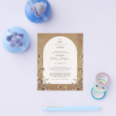 Rustikale POTLUCK-Hochzeitsempfehlung einladen Flyer (Einzeln)