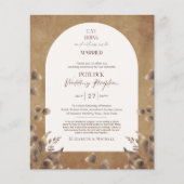 Rustikale POTLUCK-Hochzeitsempfehlung einladen Flyer (Vorne)