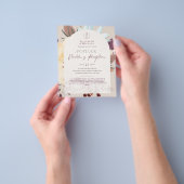 Rustikale POTLUCK-Hochzeitsempfehlung einladen Flyer (Gruppe)