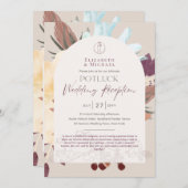 Rustikale POTLUCK-Hochzeitsplanung Einladung F (Vorne/Hinten)