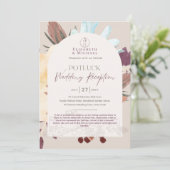 Rustikale POTLUCK-Hochzeitsplanung Einladung F (Stehend Vorderseite)