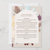 Rustikale POTLUCK-Hochzeitsplanung Einladung F (Rückseite)