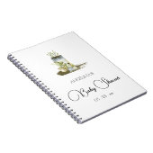 Rustikale Potted Baby Shot List Notebook Notizblock (Rechte Seite)