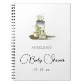 Rustikale Potted Baby Shot List Notebook Notizblock (Vorderseite)
