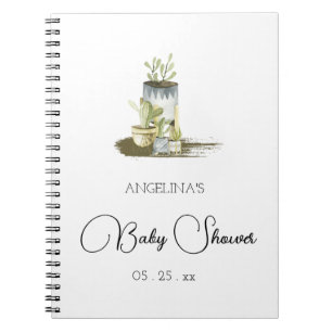 Rustikale Potted Baby Shot List Notebook Notizblock