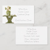 Rustikale Potting Bench und Rose für Gärtner Visitenkarte (Vorne/Hinten)