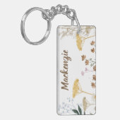 Rustikale Prairie Ranch Farm Floral Botanisch Schlüsselanhänger (Vorderseite links)