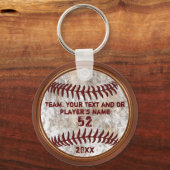 Rustikale, preiswerte Baseball-Geschenke für Spiel Schlüsselanhänger (Vorderseite)