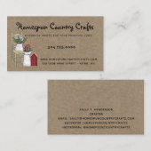 Rustikale, primitive Country Kraft-Visitenkarte Visitenkarte (Vorne/Hinten)
