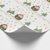Rustikale Primitive Country Santa and Stars Weihna Geschenkpapier (Ecke)
