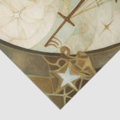 Rustikale primitive Frau mit dekoupage an Fischen Seidenpapier (Ausschnitt)