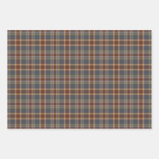 Rustikale primitive Heimat und Karos Geschenkpapier Set (Vorderseite)