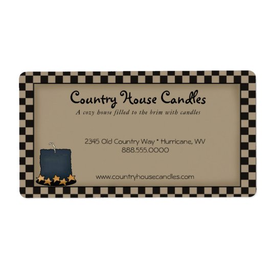 Rustikale, primitive Kerze - Länderkennzeichen übe (Vorne)