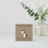 Rustikale, primitive Kraft Quadratische Visitenkarte (Stehend Vorderseite)