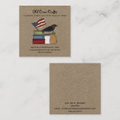 Rustikale, primitive Kraft Quadratische Visitenkarte (Vorne/Hinten)