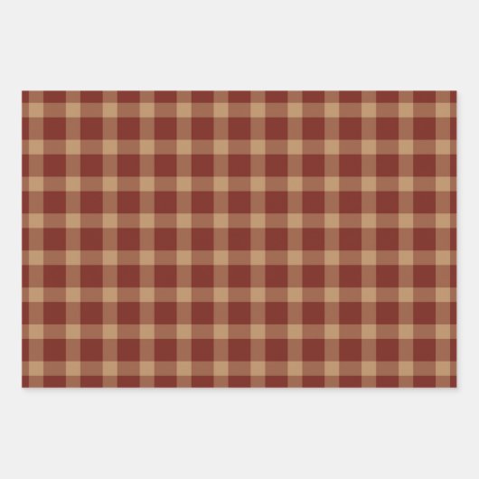 Rustikale primitive Landhäuser und Herz Geschenkpapier Set (Vorderseite 3)