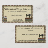 Rustikale, primitive Nähkarte Visitenkarte (Vorne/Hinten)