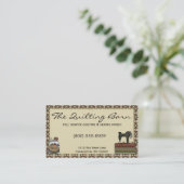 Rustikale, primitive Nähkarte Visitenkarte (Stehend Vorderseite)