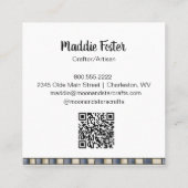 Rustikale, primitive Saltbox House Mondsterne Quadratische Visitenkarte (Rückseite)