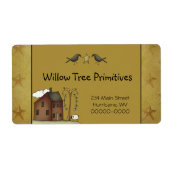 Rustikale, primitive Saltbox House und Sterne (Vorne)