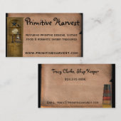 Rustikale primitive Visitenkarte (Vorne/Hinten)