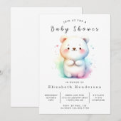 Rustikale Printable Bear Baby Dusche Einladung (Vorne/Hinten)