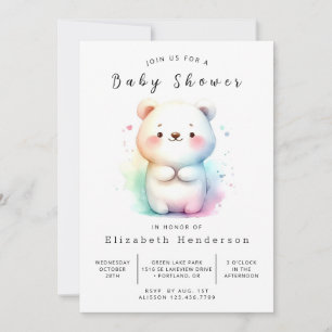 Rustikale Printable Bear Baby Dusche Einladung