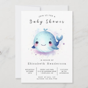 Rustikale Printable Whale Baby Dusche Einladung