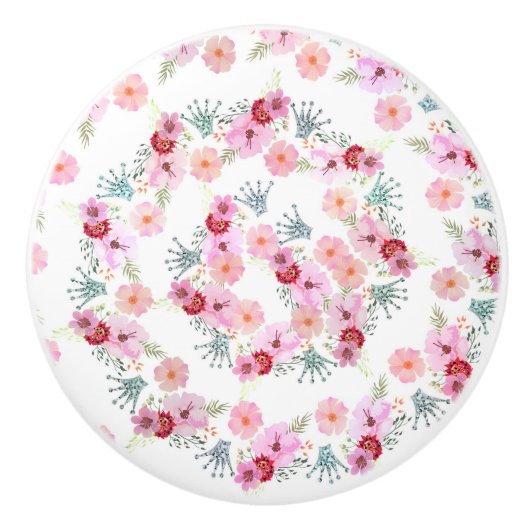 Rustikale Prinzessinnen Shabby Chic Keramikknauf (Vorderseite)