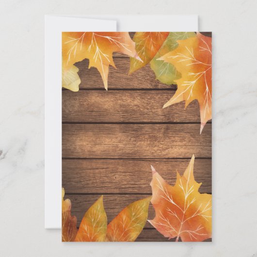 Rustikale Probe Abendessen Einladung (Rückseite)