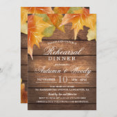 Rustikale Probe Abendessen Einladung (Vorne/Hinten)