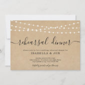 Rustikale Probe Abendessen Einladung (Vorderseite)