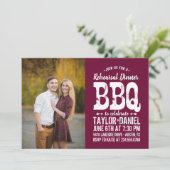 Rustikale Probe Abendessen GRILLEN | Editierbare F Einladung (Stehend Vorderseite)
