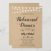 Rustikale Probe Abendessen Party Einladung (Vorne/Hinten)