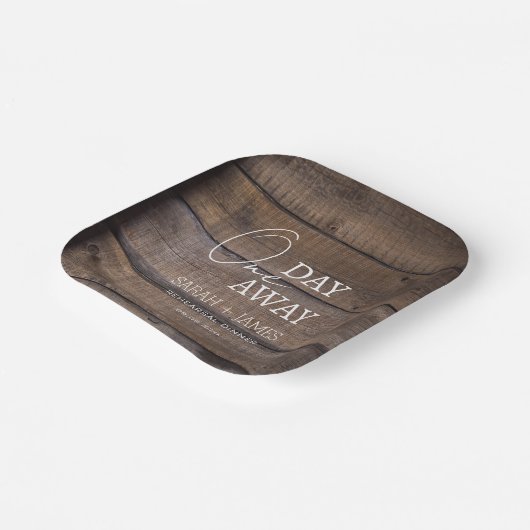 Rustikale Probe am einen Tag Pappteller (Gewinkelt)