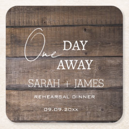 Rustikale Probe am einen Tag Rechteckiger Pappuntersetzer