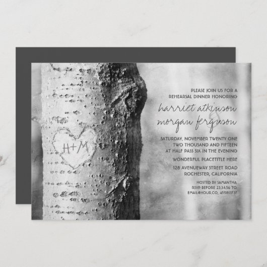 rustikale Probe Einladung (Vorne/Hinten)