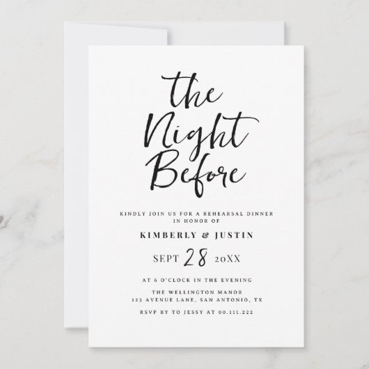 rustikale Probe Einladung (Vorderseite)