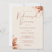 Rustikale Probe Herbst Herbst Abendessen Einladung (Vorderseite)