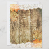 Rustikale Probe im Herbst Einladung (Rückseite)