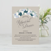 Rustikale Probe mit Blumendach Einladung (Stehend Vorderseite)