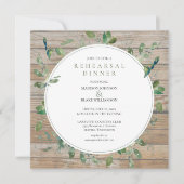 Rustikale Probe mit Holzgrün Einladung (Vorderseite)