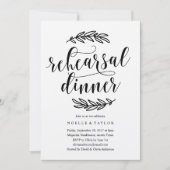 Rustikale Proben-Abendessen-Einladung Einladung (Vorderseite)