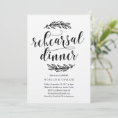 Rustikale Proben-Abendessen-Einladung Einladung (Stehend Vorderseite)