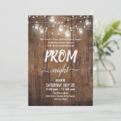 Rustikale Prom-Einladung Ankündigung (Stehend Vorderseite)