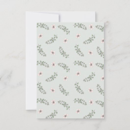 Rustikale Protea Eukalyptus Lights Wood Wedding RSVP Karte (Rückseite)