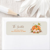 Rustikale Pumpkin-Adressenmarken fallen Autumn Neu (Insitu)